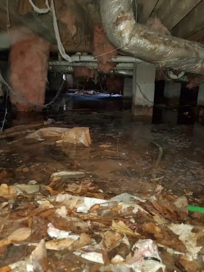 Crawl space flood assessment for Commercial Water Damage Restoration in Caribou
