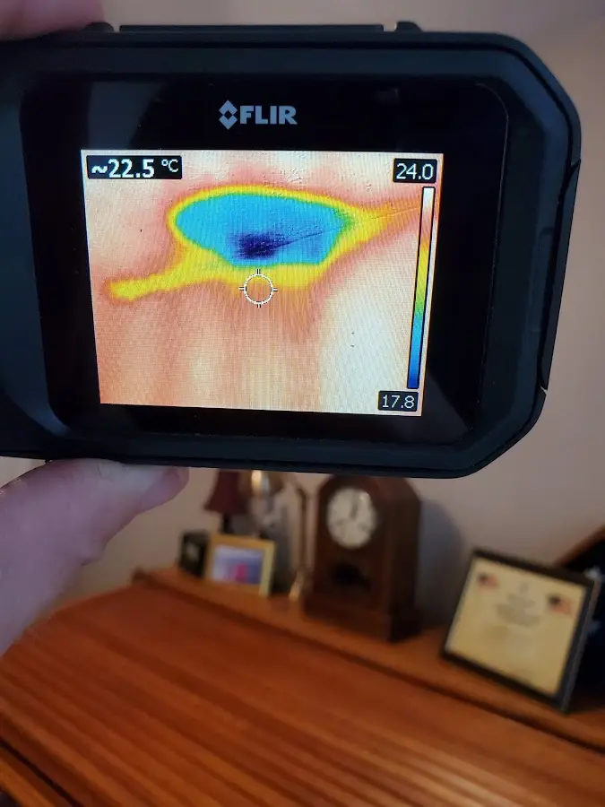 Thermal imaging inspection for water damage in Caribou